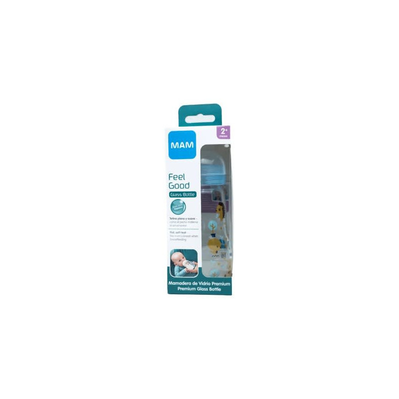 MAM Mamadera Feel Good Glass Bottle 2+ 260ml