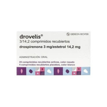 Drovelis 3/14.2 Mg 28 Comp. Recubiertos VENCE 05/2026 STOCK 1