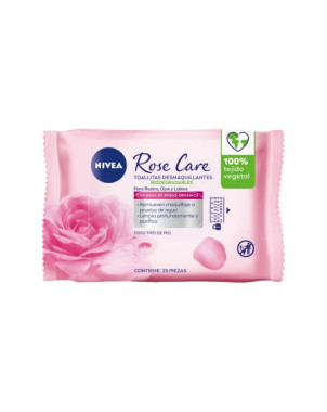 Nivea Toallitas Desmaquillantes Micelar Rose Care 25 Un