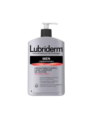Lubriderm Men 3 Beneficios Cuerpo Y Cara After Shave 400 mL