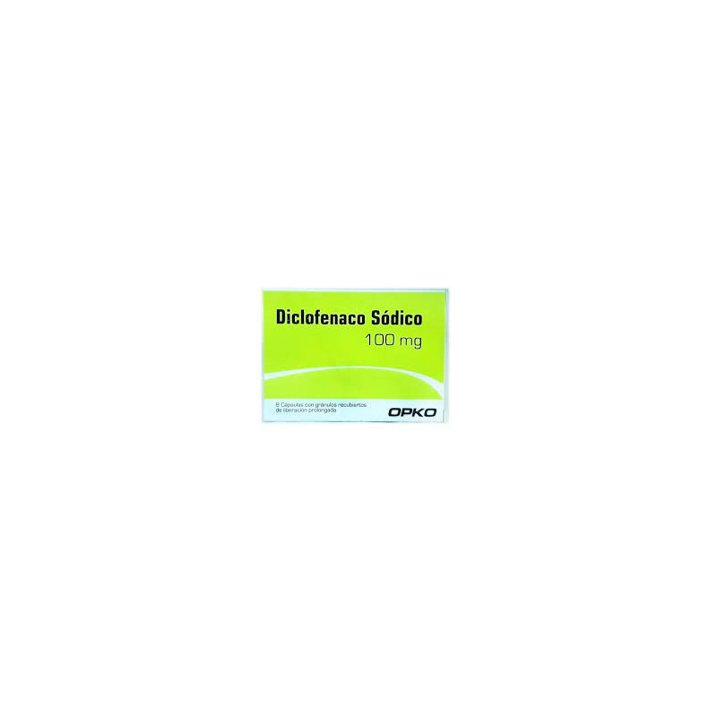 Diclofenaco Sódico 100 mg x 8 cap