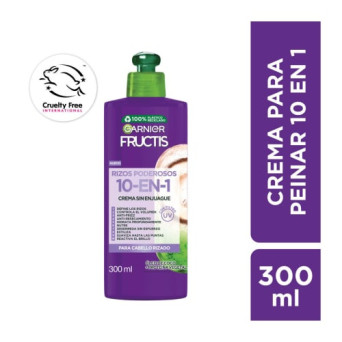 Fructis Crema Para Peinar Rizos Poderosos 10 En 1 300 Ml