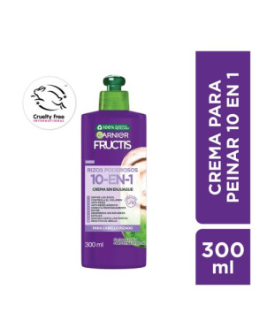 Fructis Crema Para Peinar Rizos Poderosos 10 En 1 300 Ml