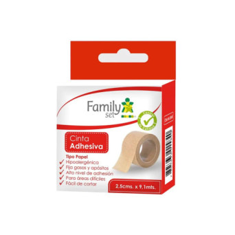 Family Set Cinta Adhesiva Tipo Papel Color 2.5 Cm X 9.1 M