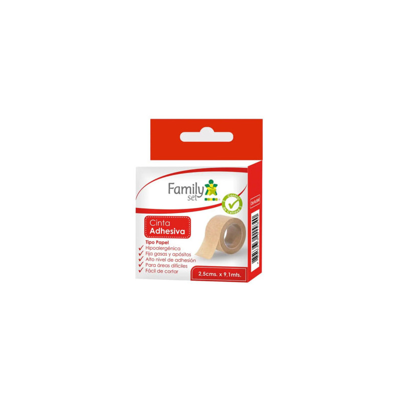 Family Set Cinta Adhesiva Tipo Papel Color 2.5 Cm X 9.1 M