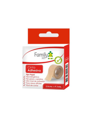 Family Set Cinta Adhesiva Tipo Papel Color 2.5 Cm X 9.1 M