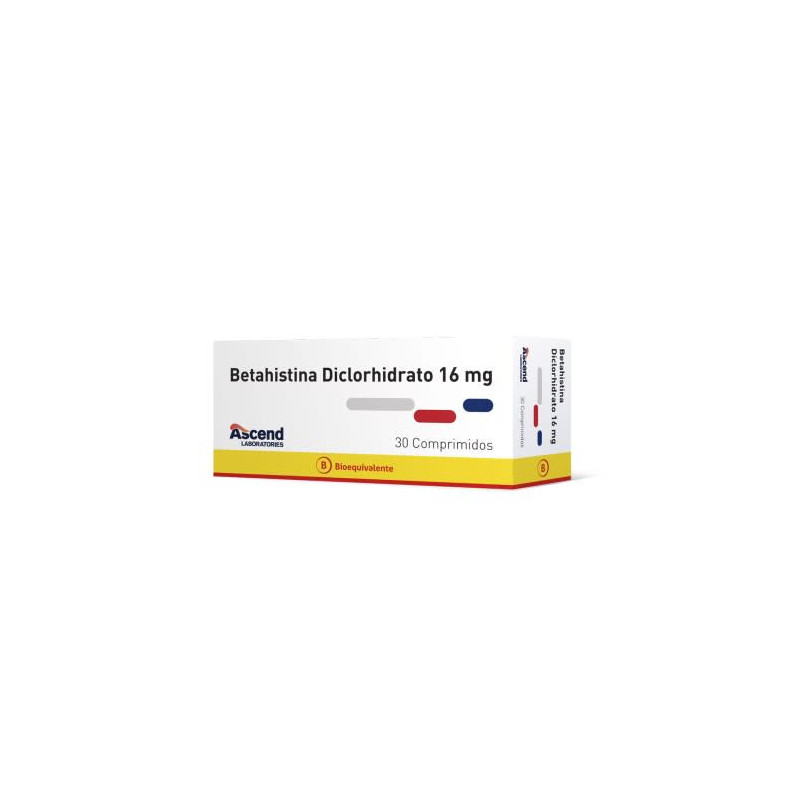 Betahistina Diclorhidrato 16 mg x 30 comp