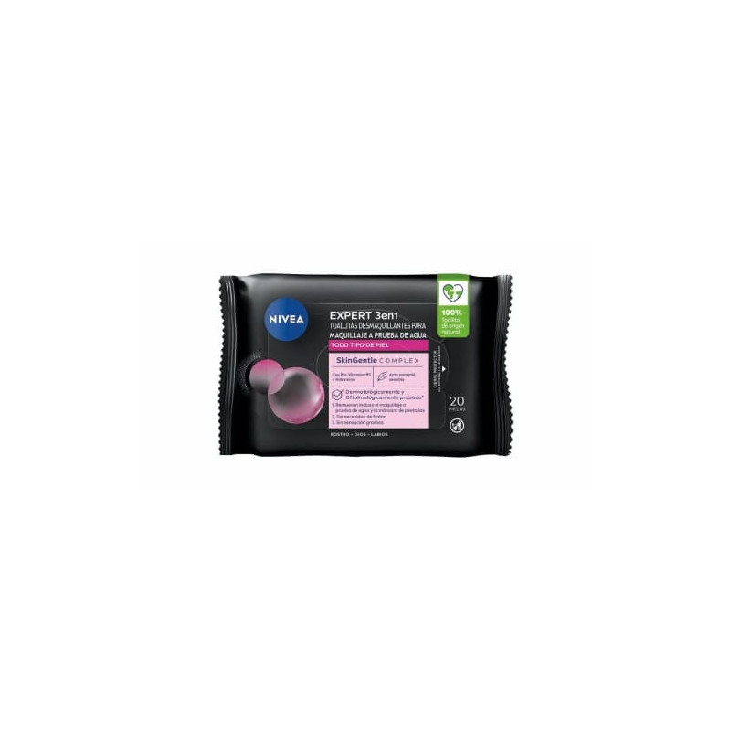 Nivea Toallitas Desmaquillantes Expert 3 En 1 x 20 Un.