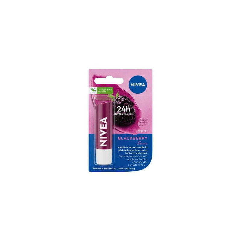 Nivea Lips Protector Labial Blackberry Shine 4.8 G