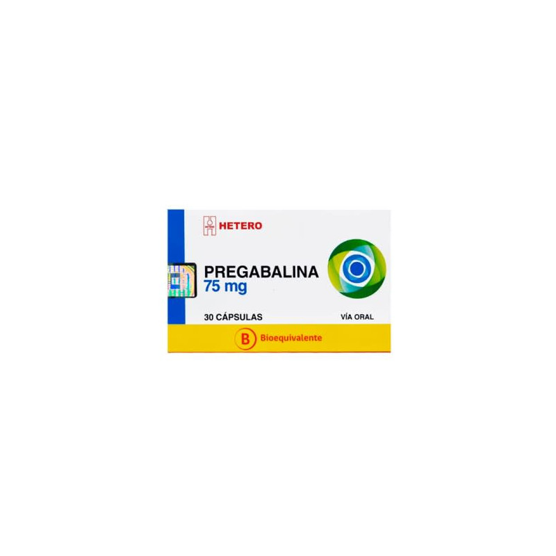 Pregabalina 75 Mg 30 Capsulas Hetero