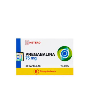 Pregabalina 75 Mg 30 Capsulas Hetero