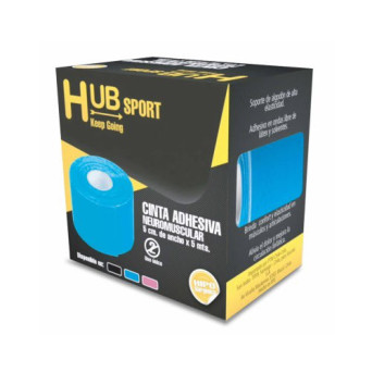 Hub Sport Cinta Adhesiva Neuromuscular 5 cm x 5 m.  Azul
