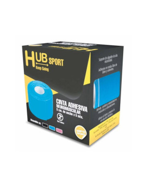 Hub Sport Cinta Adhesiva Neuromuscular 5 cm x 5 m.  Azul