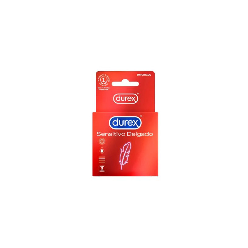 Durex Preservativo Sensitivo Delgado 3 Unidades