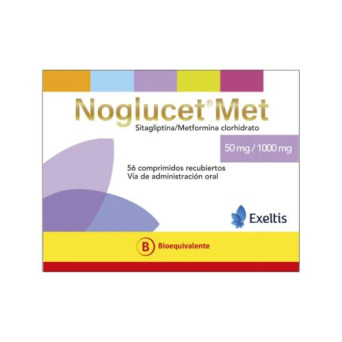 Noglucet Met 50/1000 Mg 56 Comprimidos Recubiertos