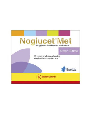 Noglucet Met 50/1000 Mg 56 Comprimidos Recubiertos