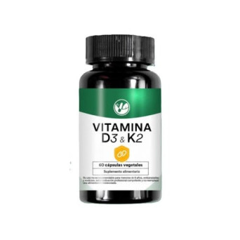 Vitamina D3 y K2 60 Capsulas Vegetales