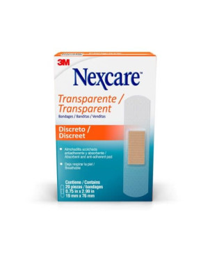 Nexcare Banditas Transparentes/Discreto X 10 Unidades