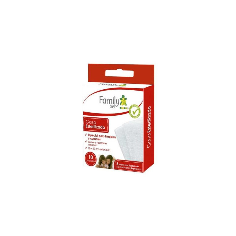 Gasa Esteril 5 x 5 Cm 10 Unidades Family Set
