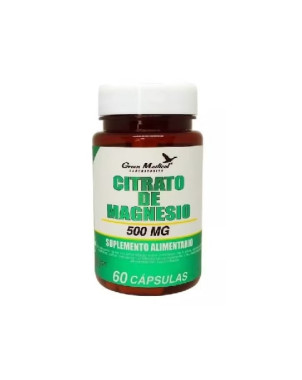 Citrato De Magnesio 500 mg. 60 cáps. Green Medical