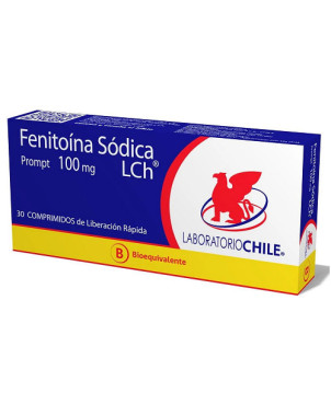 Fenitoina Sodica 100 mg 30 Comprimidos LR Lab Chile