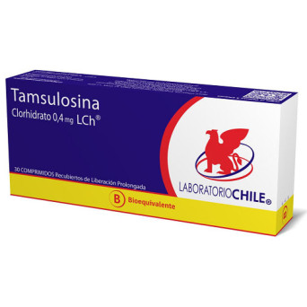 Tamsulosina 0.4 mg  30 Comprimidos Recubiertos (LP) Lab Chile