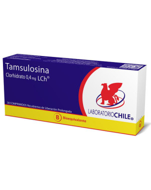 Tamsulosina 0.4 mg  30 Comprimidos Recubiertos (LP) Lab Chile