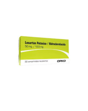 Losartan + Hidroclorotiazida 50 mg/12.5 mg x 30 Comp Lab Opko