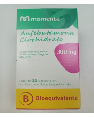 Anfebutamona Clorhidrato  300mg 30 Comp. Rec. Lab Momenta