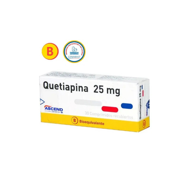 Quetiapina 25 Mg 30 Comp Ascend