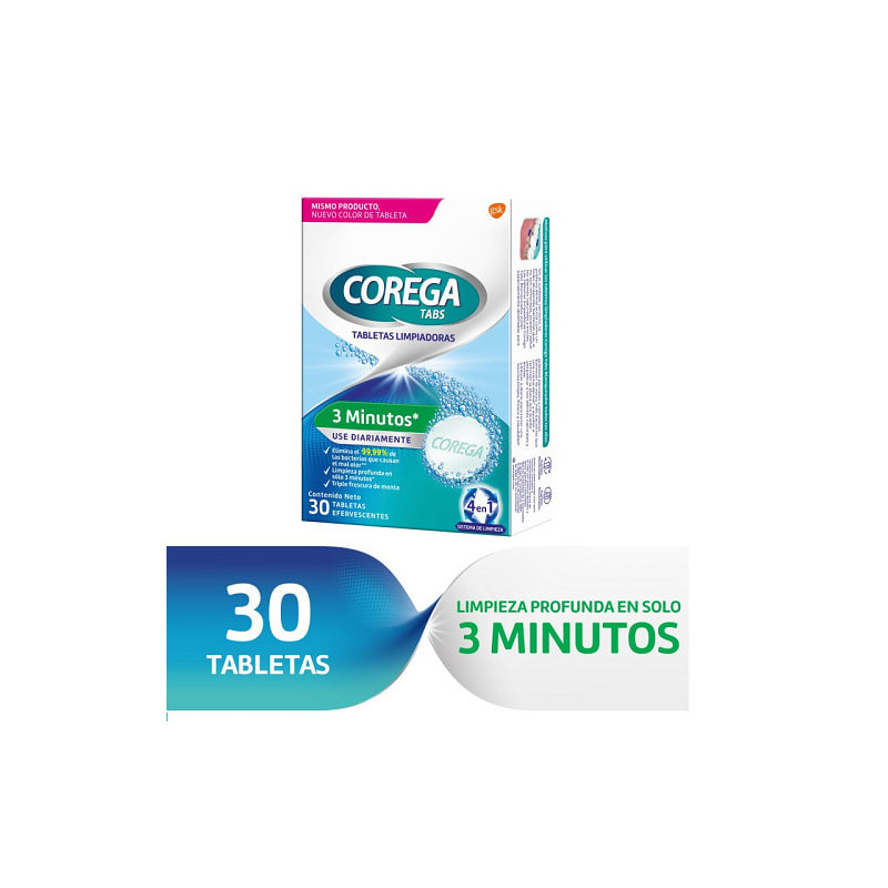 Corega Tabs  30 Tabletas Efervecentes