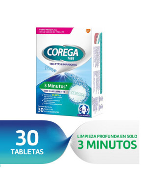 Corega Tabs  30 Tabletas Efervecentes