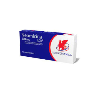 Neomicina 500 Mg 12 Comp Lab Chile
