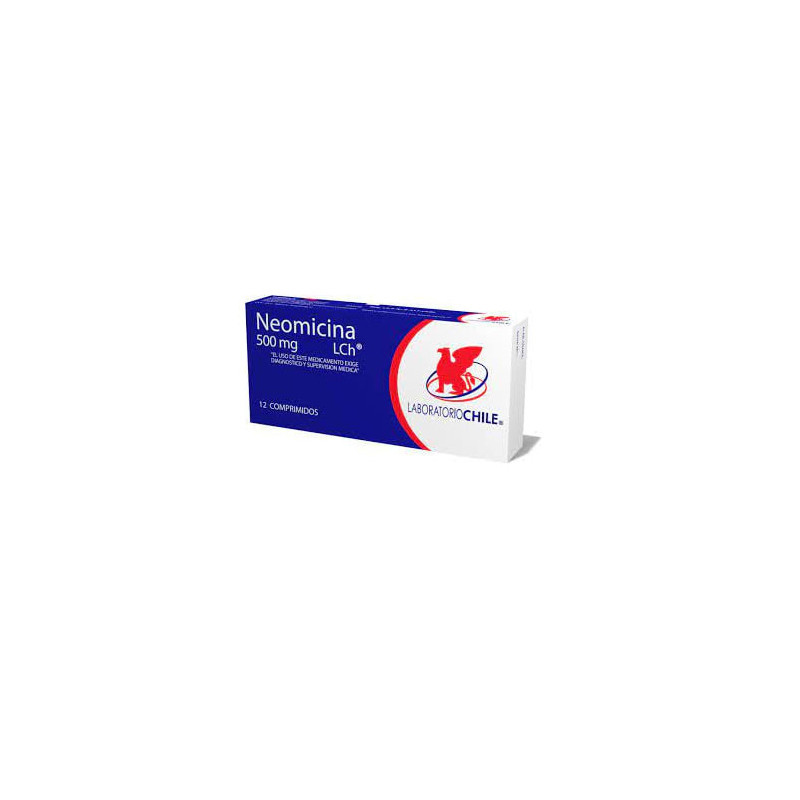 Neomicina 500 Mg 12 Comp Lab Chile