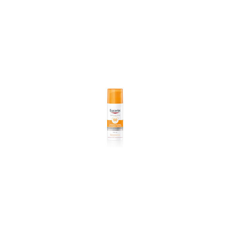 Eucerin Sun Anti Edad Gel Crema Facial Tono Claro FPS 50+ 50 ML