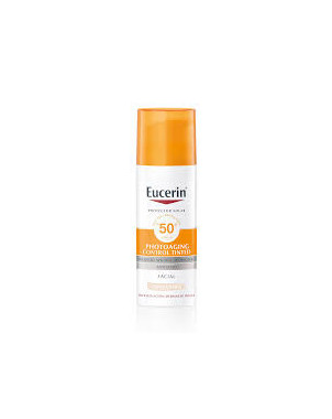 Eucerin Sun Anti Edad Gel Crema Facial Tono Claro FPS 50+ 50 ML
