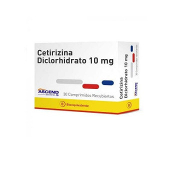 Cetirizina Diclorhidrato 10 Mg 30 Comp Lab Ascend