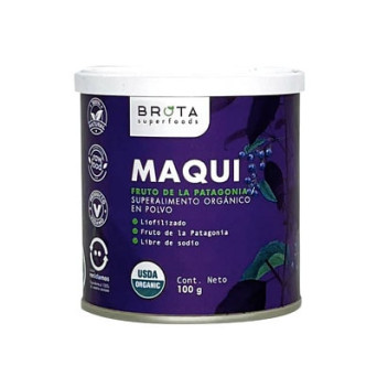 Maqui Deshidratado Organico En Polvo 100 Gr Brota