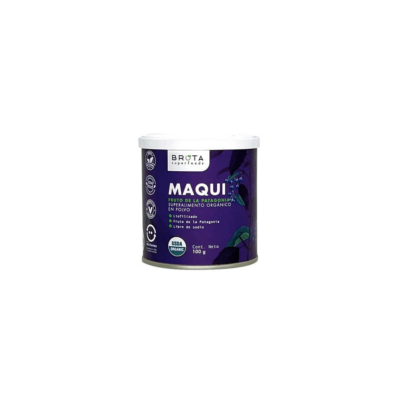 Maqui Deshidratado Organico En Polvo 100 Gr Brota