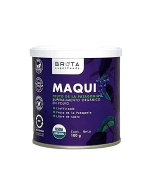 Maqui Deshidratado Organico En Polvo 100 Gr Brota