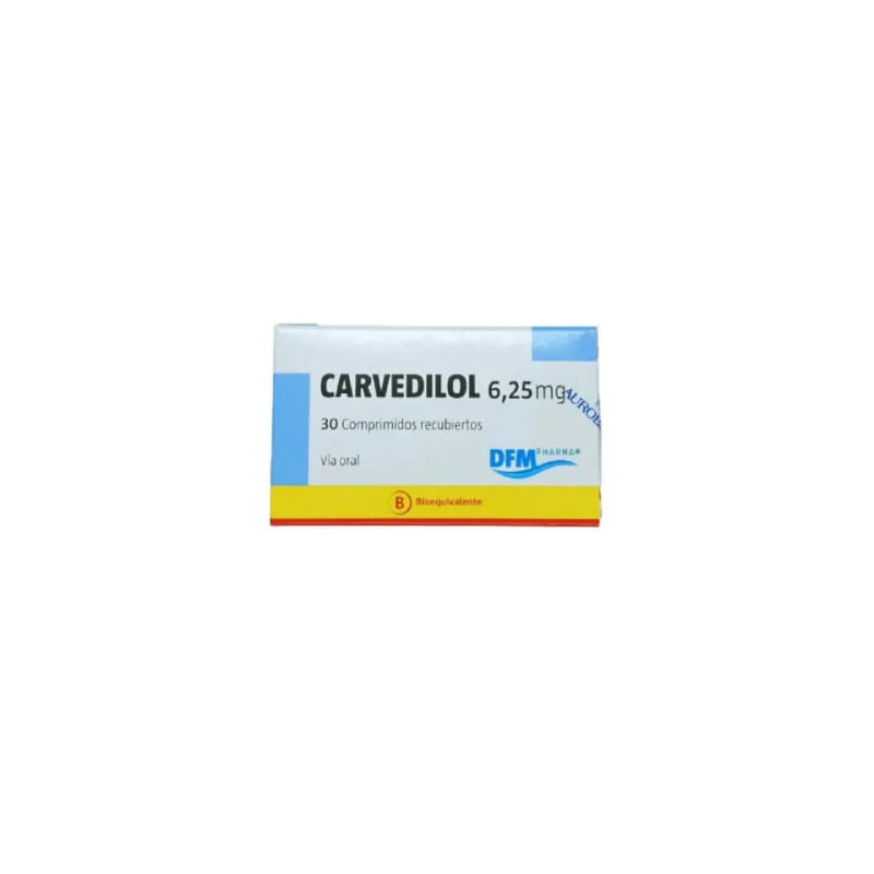 Carvedilol 6.25 Mg 20 Comp. Recubiertos DFM Pharma
