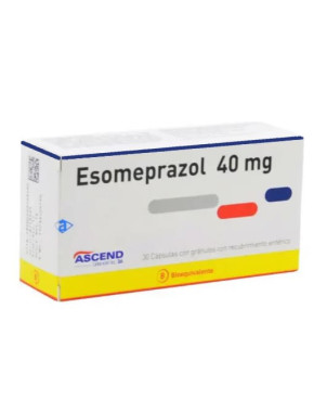 Esomeprazol 40 mg 30 Cápsulas con Gránulos con Recubrimiento Entérico