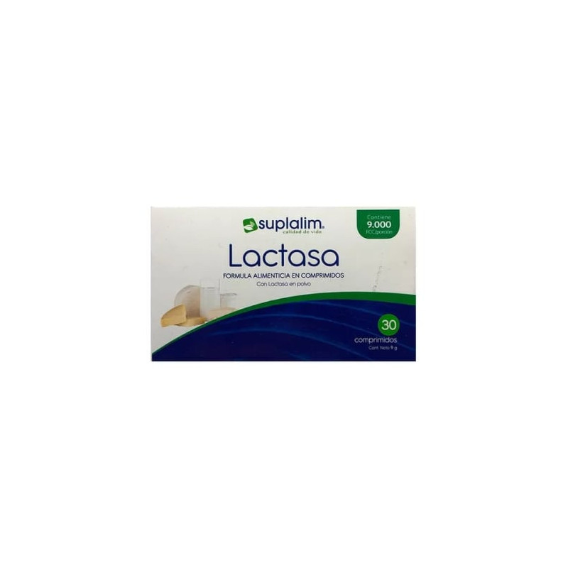 Lactasa 9000 FCC 30 Comprimidos Suplalim