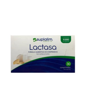 Lactasa 9000 FCC 30 Comprimidos Suplalim