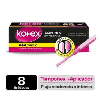 Kotex Tampones Medio 8 Un.