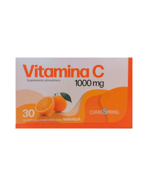 Vitamina C 1000 Mg 30 Comp Masticables Curaespring
