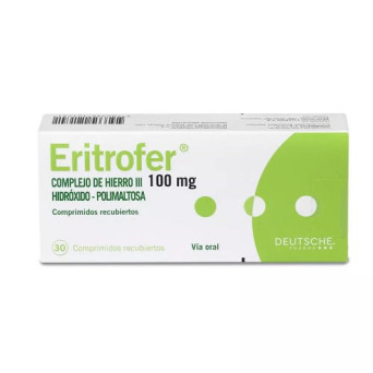 Eritrofer 100 Mg 30 Comprimidos Complejo De Hierro III