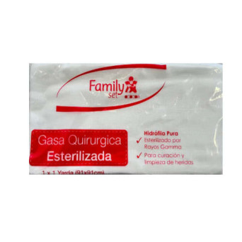 Family Set Gasa Quirurgica Esterilizada 1 x 1 Yarda ( 91 x 91  cm )