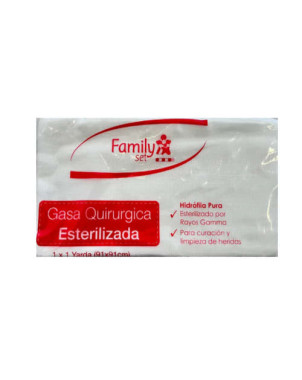 Family Set Gasa Quirurgica Esterilizada 1 x 1 Yarda ( 91 x 91  cm )