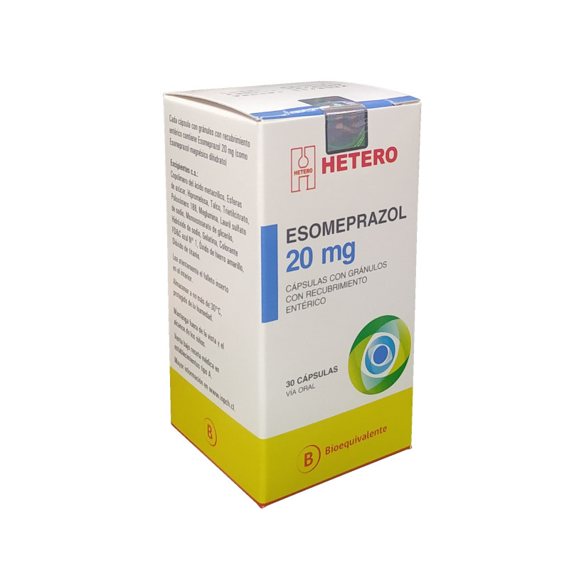 Esomeprazol  20 mg x 30 cápsulas Lab Hetero